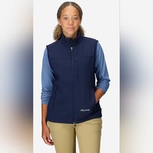 Size M - 🆕️ Marmot Tempo Softshell Navy Vest with Zip Pockets